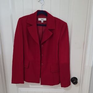 Le Suit Women's Classic Red Blazer